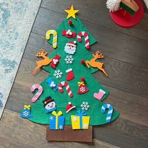 Felt Christmas Tree with Velcro Decorations